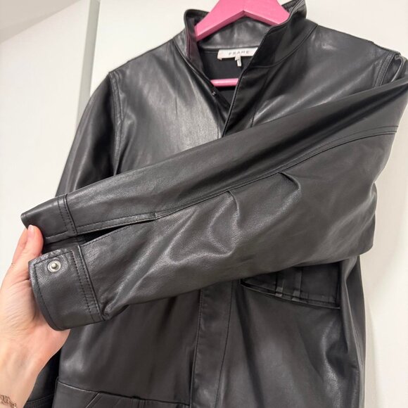 Frame Long sleeve Leather dress - Picture 4 of 6